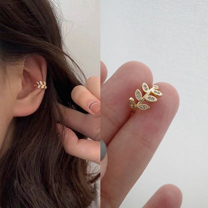 Fashion Exquisite Rhinestone Decor Ear Cuff earring for Woman Ear 2025 Summer New Arrival Christmas Jewelry Gift