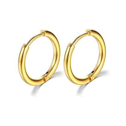 2025 New Simple Stainless Steel Small Hoop Earrings for Women Men Cartilage Ear Piercing Jewelry Pendientes Hombre Mujer