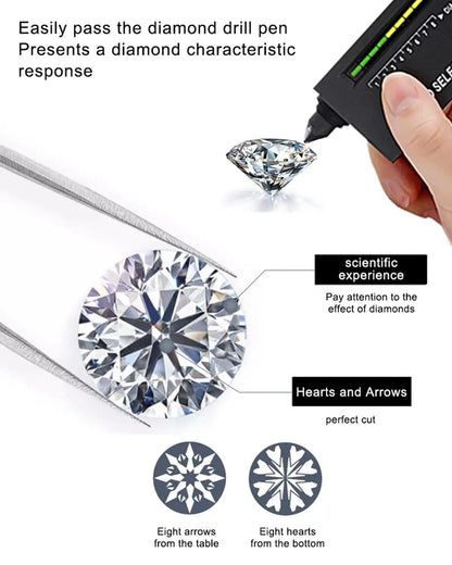 Real 14K Gold Filled Stacking Ring Five Stone Moissanite Wedding Band Finger Jewelry Accessories Anti fading Waterproof